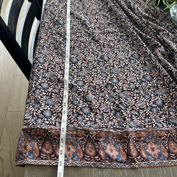 Threadgrit Ladies Gretchen Smocked Back Blue Multi Floral Maxi Dress Size M NWT - Picture 11 of 15